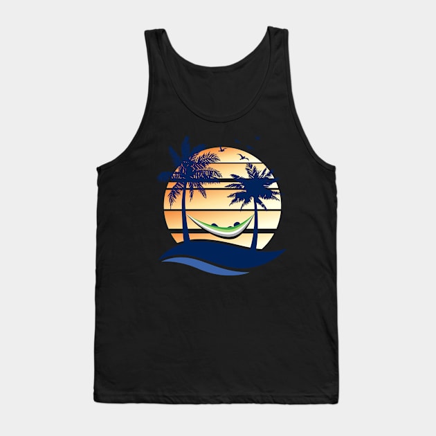 Aromantic Pride Hammock Summer Beach Sunset Tank Top by wheedesign